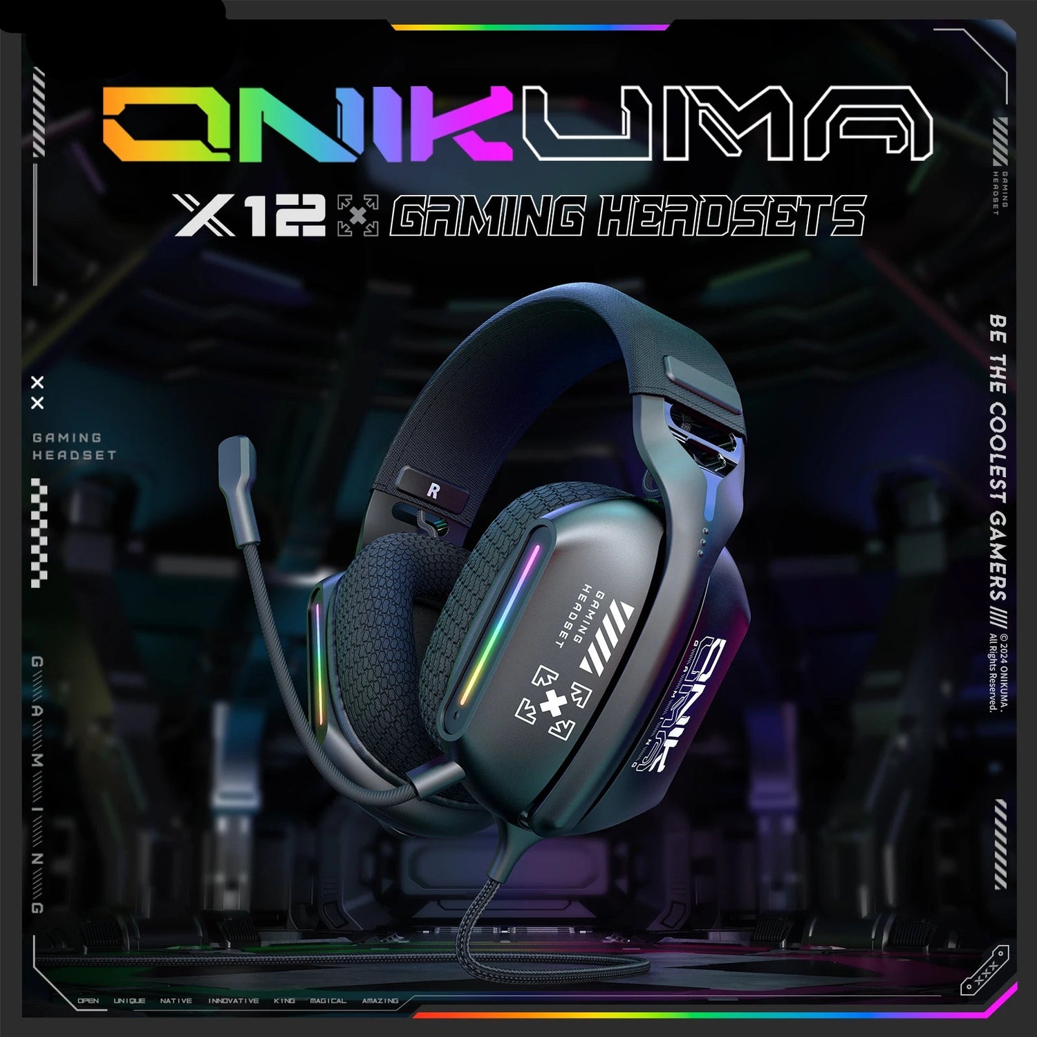 Headset Gamer X12 – Som Imersivo, Cancelamento de Ruído e Microfone Integrado (3.5mm)