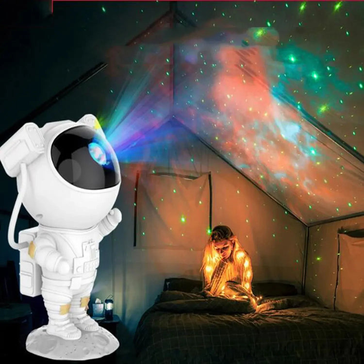 Projetor Estrelado Galaxy Star – Lâmpada LED Astronauta para Quarto